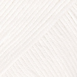 Włóczka DROPS Safran 17 biały - 100% bawełna